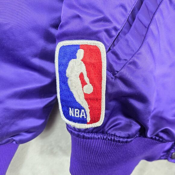 Vtg 80's Los Angeles Lakers Satin Starter Jacket Size Large W/ Anti-Gang Patches - Picture 6 of 14